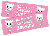 Personalised Birthday Banners Generic Design Children Kids Party Decoration 153