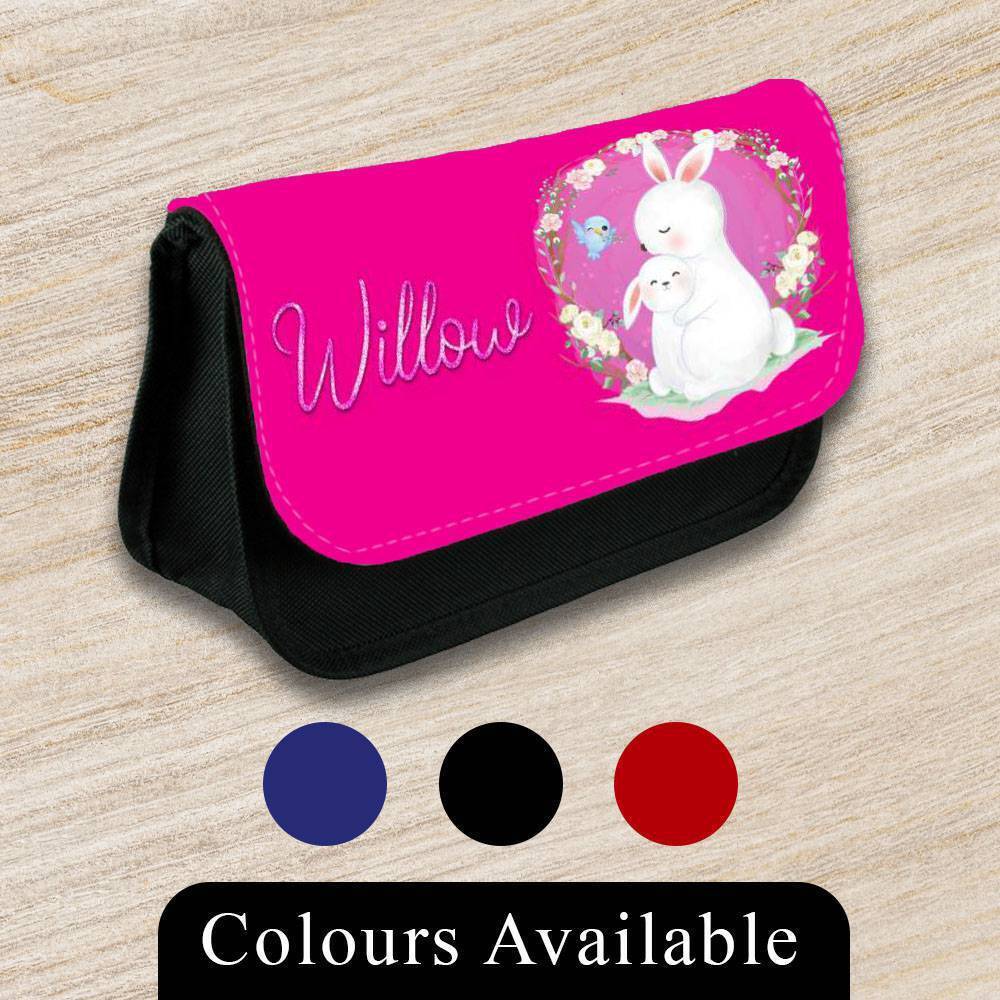 Personalised Pencil Case Animal Girls Boys Stationary Kids School Bag 14