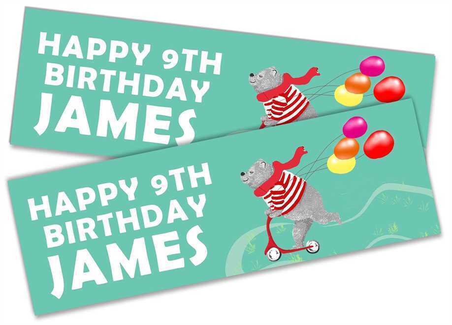 Personalised Birthday Banners Generic Design Children Kids Party Decoration 49