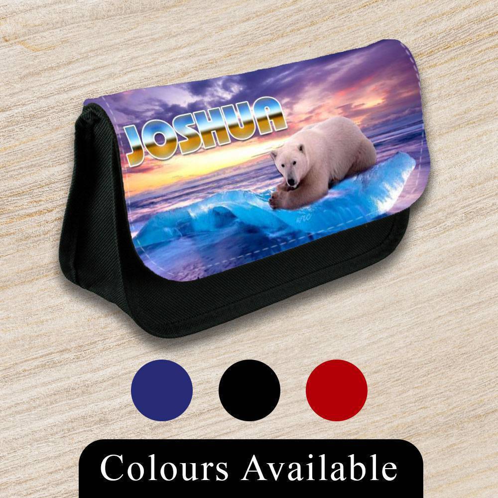 Personalised Pencil Case Animal Girls Boys Stationary Kids School Bag 14