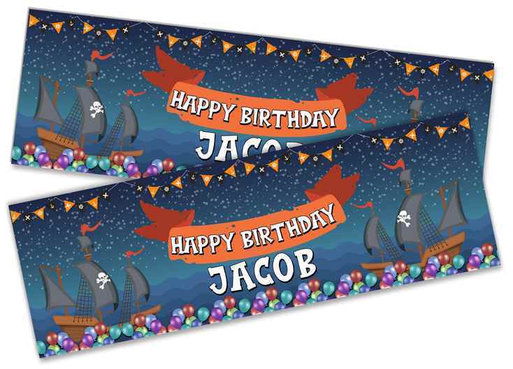 Personalised Birthday Banners Generic Design Children Kids Party Decoration 230