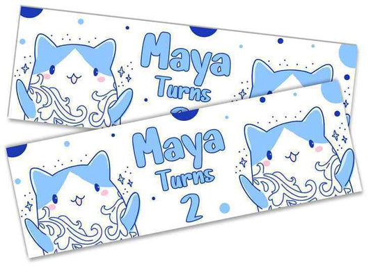 Personalised Birthday Banners Generic Design Children Kids Party Decoration 206