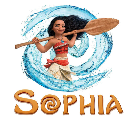 Personalised Any Name Moana Wall Decal 3D Art Stickers Vinyl Room Bedroom 3