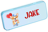 Personalised Any Name Animal Pencil Case Tin Children School Kids Stationary 4