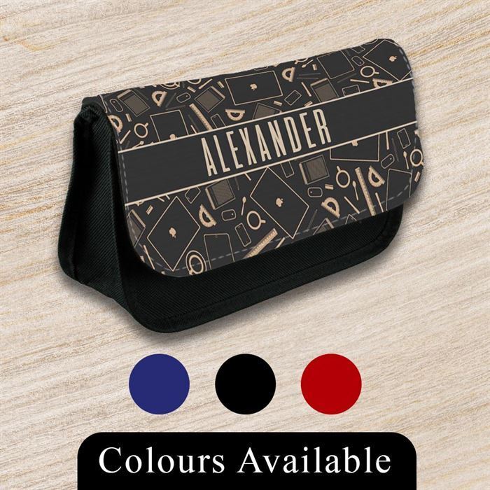 Personalised Pencil Case Generic Girls Boys Stationary Kids School Bag 46