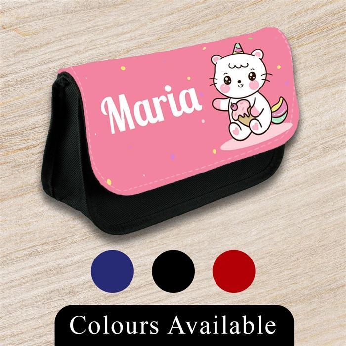 Personalised Pencil Case Generic Girls Boys Stationary Kids School Bag 31