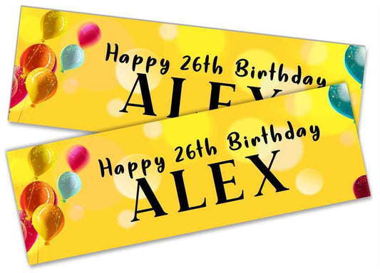 Personalised Birthday Banners Generic Design Children Kids Party Decoration 46