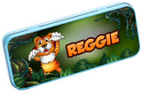 Personalised Any Name Jungle Pencil Case Tin Children School Kids Stationary 18