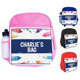 Personalised Kids Backpack Any Name Generic Design Boys Girls kid School Bag 42
