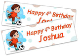 Personalised Birthday Banners Football Design Children Kids Party Decoration 123