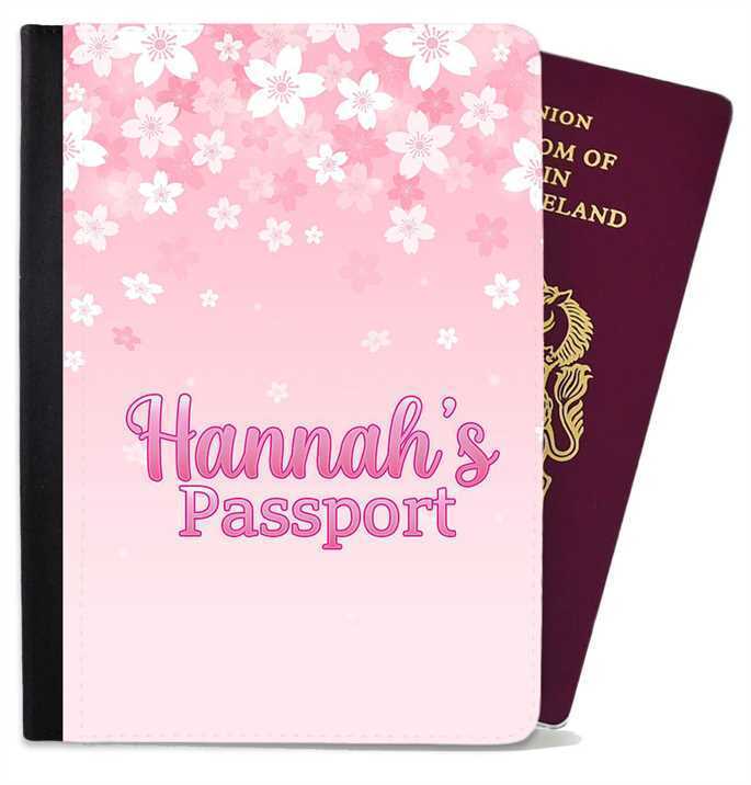 Personalised Floral Children Passport Cover Holder Any Name Holiday Accessory 28