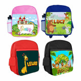 Personalised Kids Backpack Any Name Animal Design Boys Girls kid School Bag 37