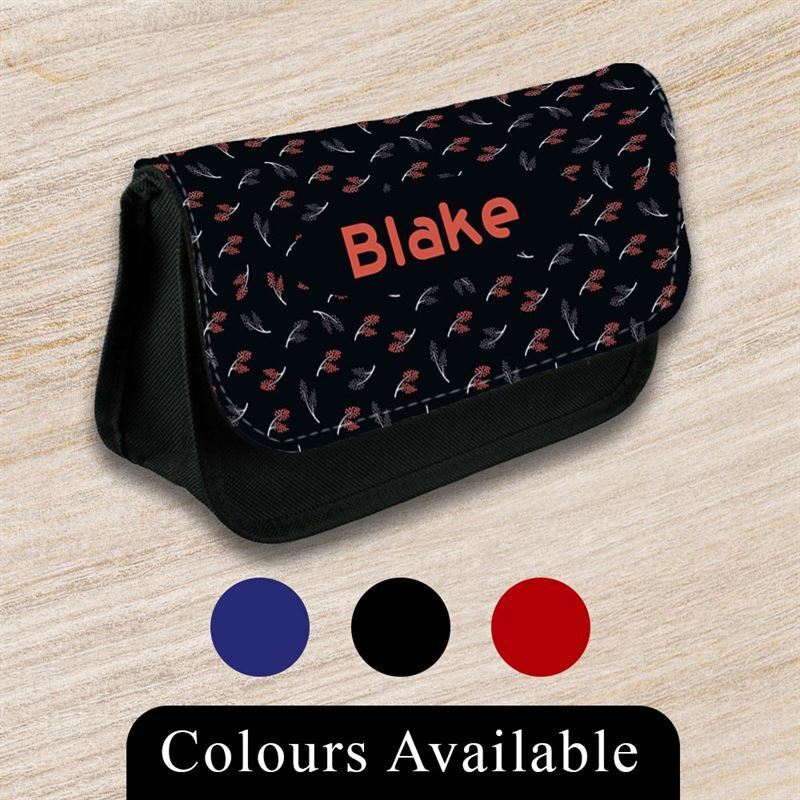 Personalised Pencil Case Generic Girls Boys Stationary Kids School Bag 37