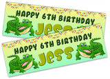 Personalised Birthday Banners Jungle Design Children Kids Party Decoration 51