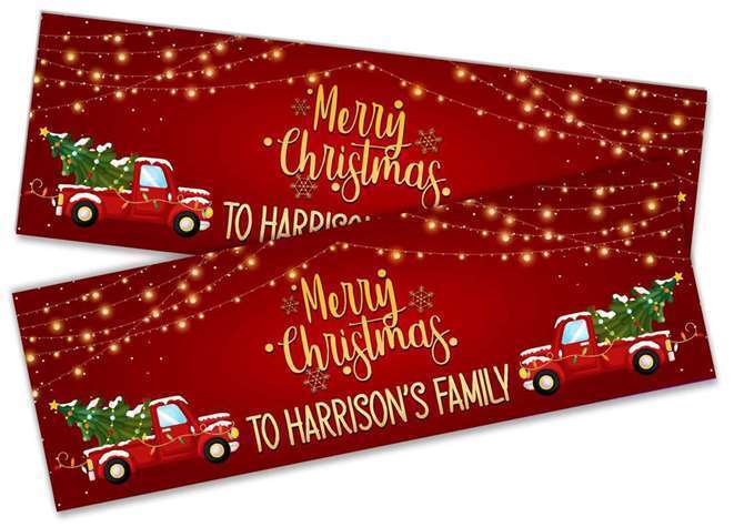 Personalised Banner Christmas Design Party Decoration 19