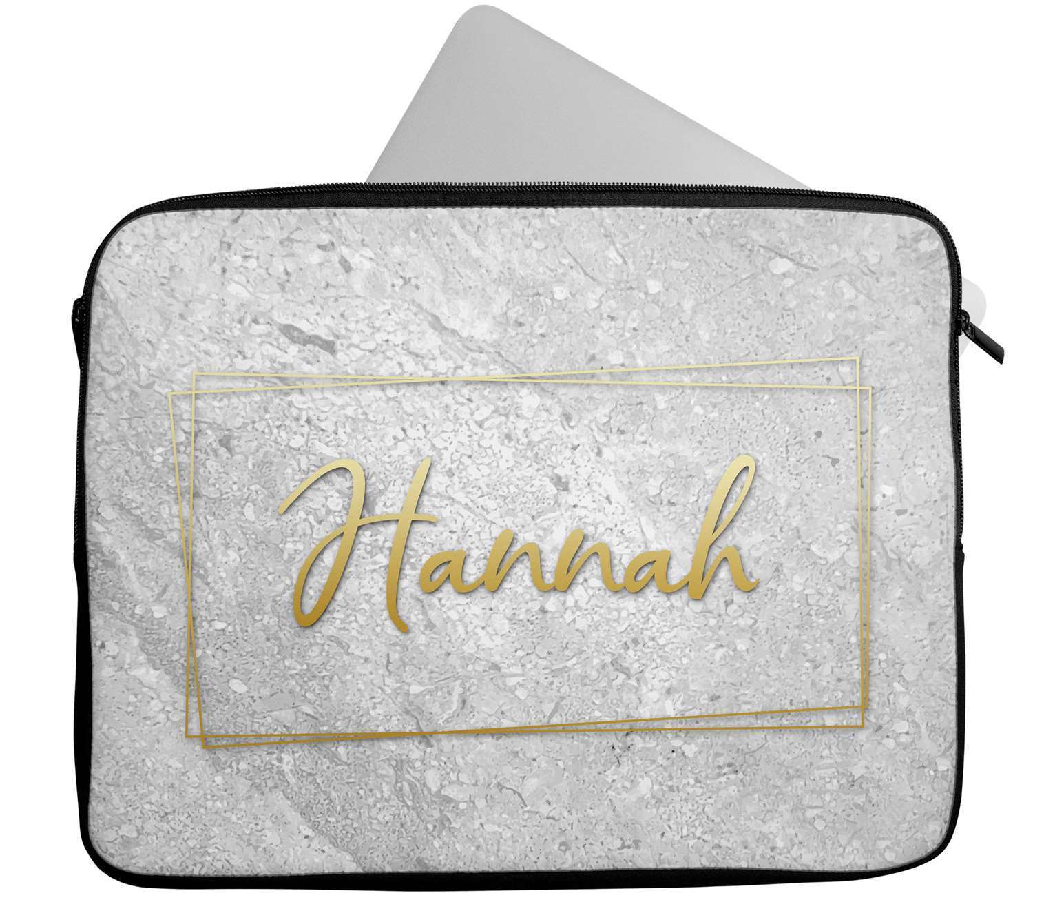 Personalised Any Name Marble Design Laptop Case Sleeve Tablet Bag 32