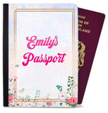 Personalised Floral Children Passport Cover Holder Any Name Holiday Accessory 1