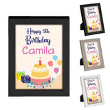 Personalised Birthday Wooden Frames Any Name Children Party Decoration Gift 4