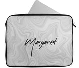 Personalised Any Name Marble Design Laptop Case Sleeve Tablet Bag 92