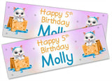 Personalised Birthday Banners Generic Design Children Kids Party Decoration 133