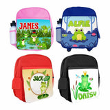 Personalised Kids Backpack Any Name Animal Design Boys Girls kids School Bag 12