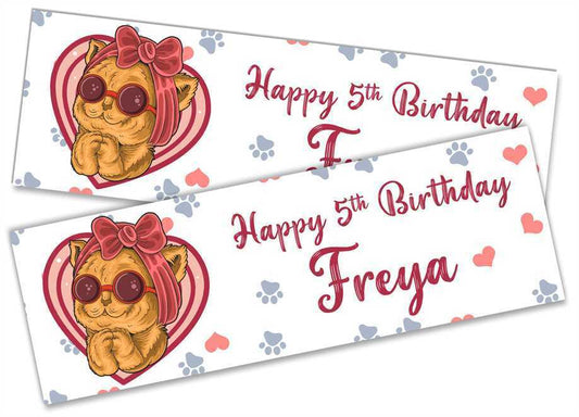 Personalised Birthday Banners Generic Design Children Kids Party Decoration 193