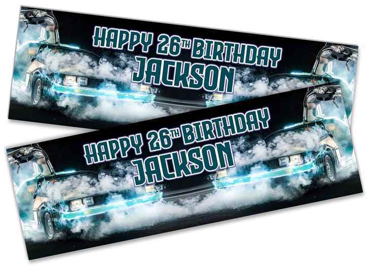 Personalised Birthday Banners Car Design Children Kids Party Decoration 175