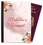 Personalised Floral Children Passport Cover Holder Any Name Holiday Accessory 29