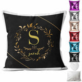 Personalised Cushion Floral Sequin Cushion Pillow Printed Birthday Gift 22