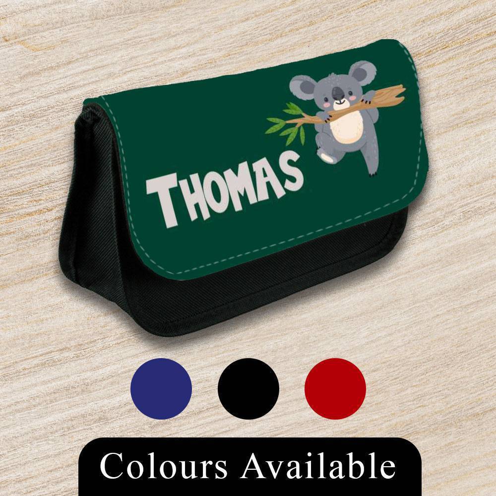 Personalised Pencil Case Animal Girls Boys Stationary Kids School Bag 15