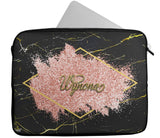 Personalised Any Name Marble Design Laptop Case Sleeve Tablet Bag 98