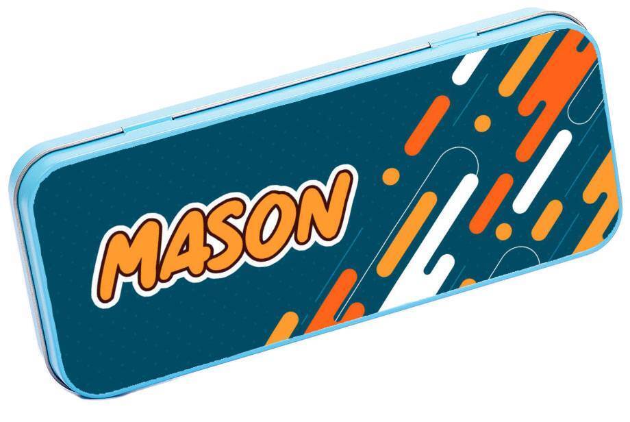 Personalised Any Name Generic Pencil Case Tin Children School Kids Stationary 18