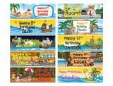 Personalised Birthday Banners Generic Design Children Kids Party Decoration 166