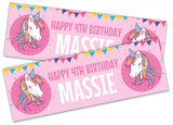 Personalised Birthday Banners Generic Design Children Kids Party Decoration 47