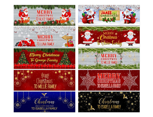 Personalised Banner Christmas Design Party Decoration 17