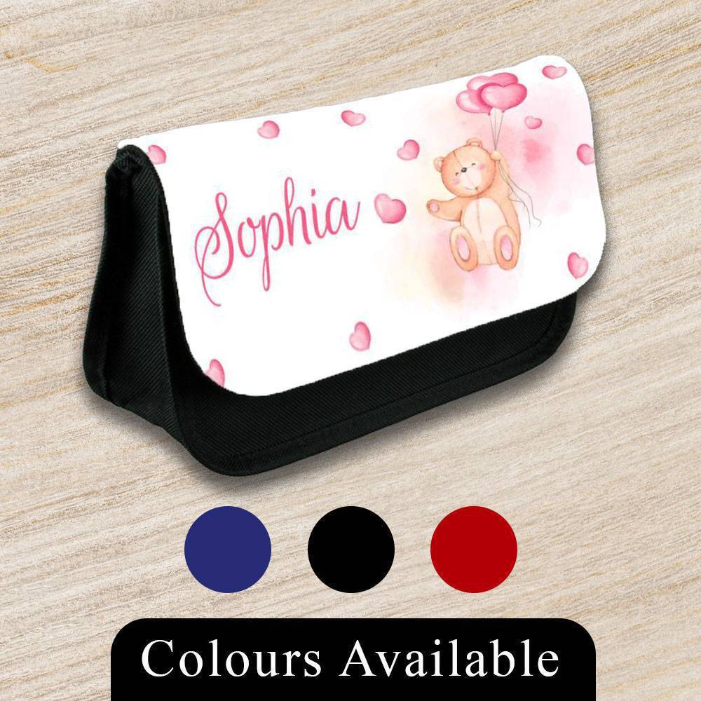 Personalised Pencil Case Animal Girls Boys Stationary Kids School Bag 14