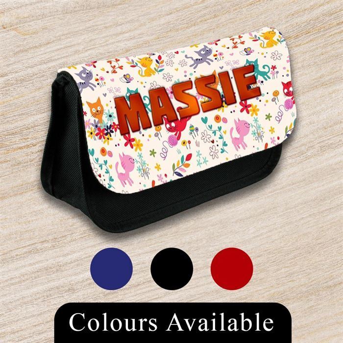 Personalised Pencil Case Generic Girls Boys Stationary Kids School Bag 47