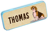 Personalised Any Name Animal Pencil Case Tin Children School Kids Stationary 16