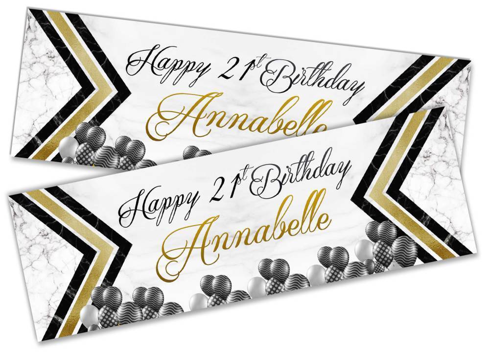 Personalised Birthday Banners Generic Design Children Kids Party Decoration 256