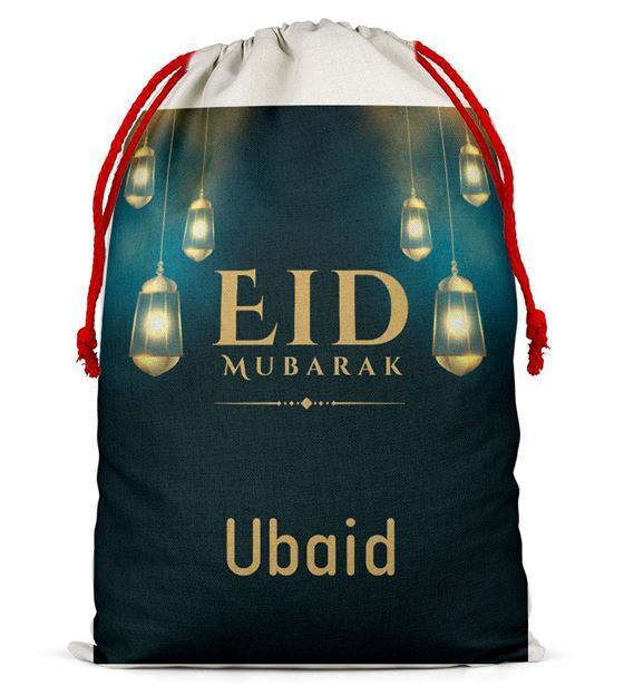 Personalised Eid Sack Bag Boy Girl eid Gift idea Stocking Bag 2
