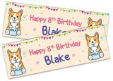 Personalised Birthday Banners Generic Design Children Kids Party Decoration 134