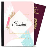 Personalised Abstract Kids Passport Cover Holder Any Name Holiday Accessory 3