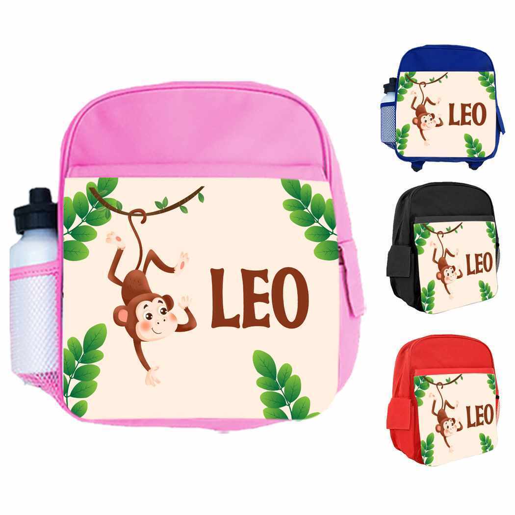 Personalised Kids Backpack Any Name Animal Design Boys Girls kid School Bag 37