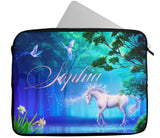 Personalised Any Name Unicorn Design Laptop Case Sleeve Tablet Bag 80