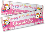 Personalised Birthday Banners Unicorn Design Children Kids Party Decoration 22