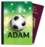 Personalised Football kids Passport Cover Holder Any Name Holiday Accessory 13