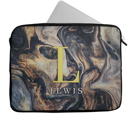 Personalised Any Name Abstract Design Laptop Case Sleeve Tablet Bag 432