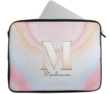 Personalised Any Name Marble Design Laptop Case Sleeve Tablet Bag 108