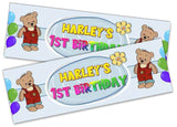 Personalised Birthday Banners Generic Design Children Kids Party Decoration 245