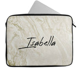 Personalised Any Name Marble Design Laptop Case Sleeve Tablet Bag 94